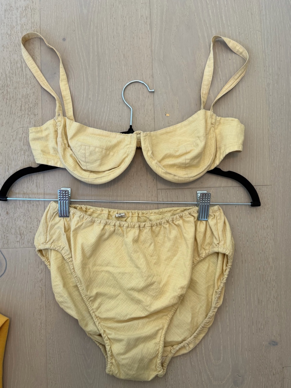 VINTAGE Butter Yellow Two-Piece Swim Set - Soft Fabric